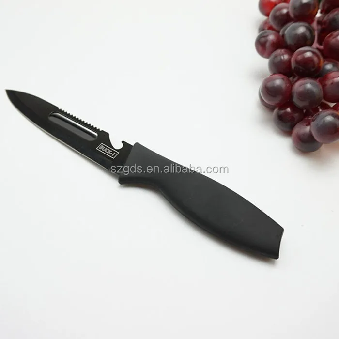 Manufacture Matte Black Plated Knife Set Stainless Steel Kitchen