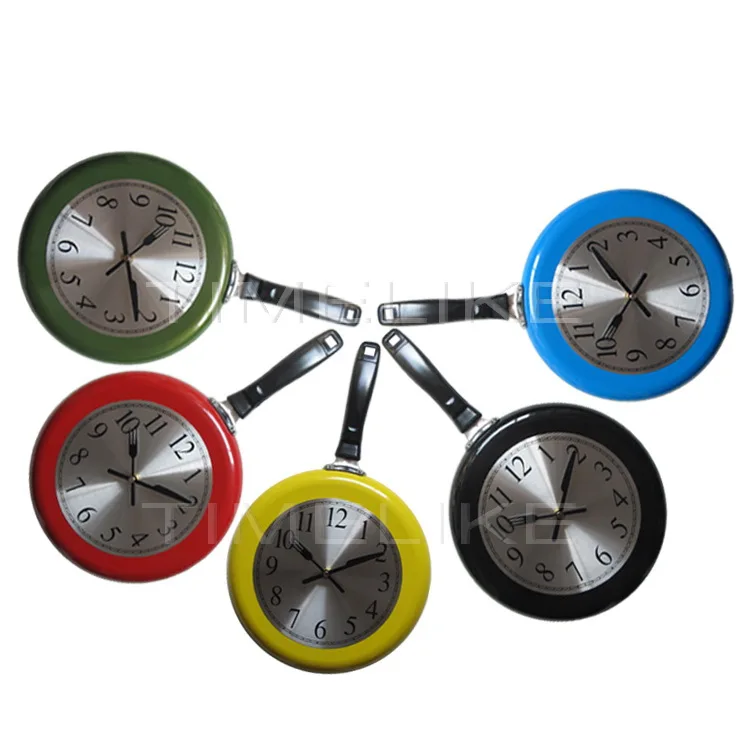 10 Inch Frying Pan Wall Clock Kitchen Metal Modern For Art Decor Wall Clocks Time Use+ Wall Decoration Quartz Living Room Needle - Buy Clock,Wall ...