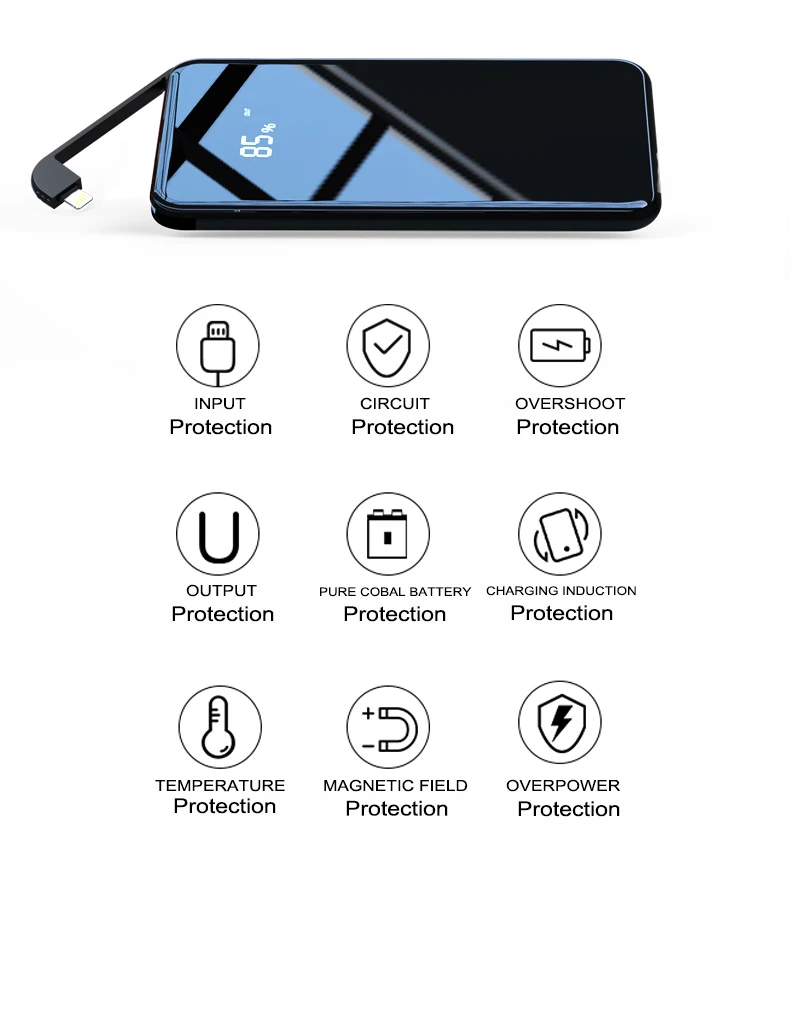 New Arrival product fantasy black qi wireless power bank 12000mAh for all smartphone - ANKUX.COM