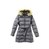 New-style Winter Zip long Jacket Outwear Waterproof Women's Puffer with fur hoodie