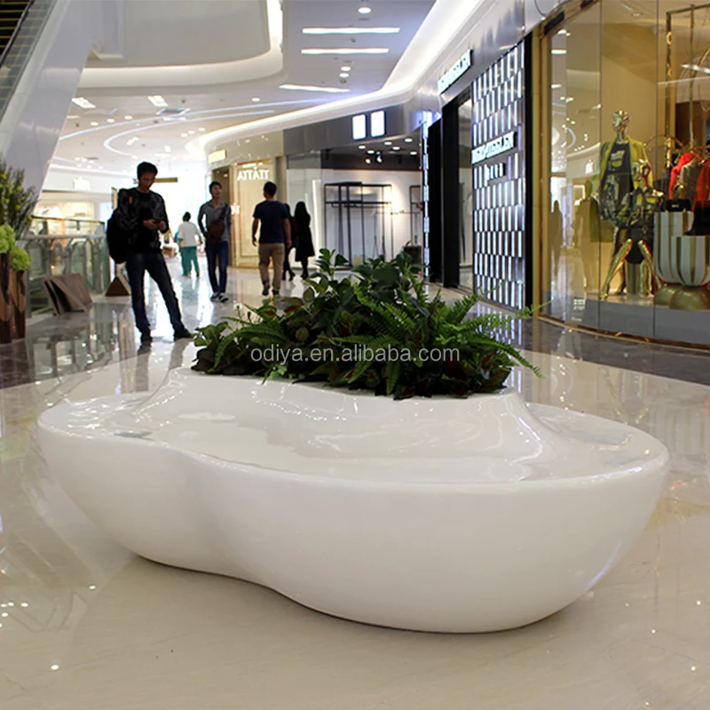 Modern White Customized Shopping Mall Benches Buy Shopping