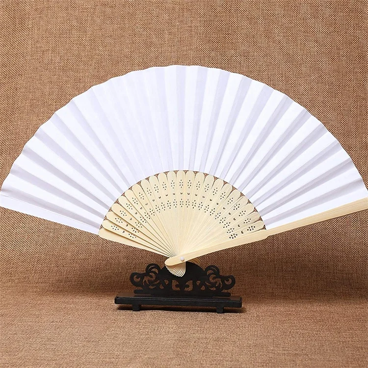 Bulk Wholesale Promotional Custom Logo Hand Held Paper Fan Plain Paper Hand Fans Buy Plain