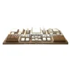 Wood Material and customized Size Counter top Display Custom color soft felt lining MDF woodenjewelry