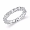 Wholesale Round Cut White Gold Cubic Zirconia Eternity Diamond Ring