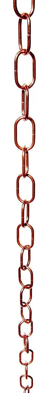 Stanwood Rain Chain New Traditional Single Loop Copper Rain Chain, 8-Feet