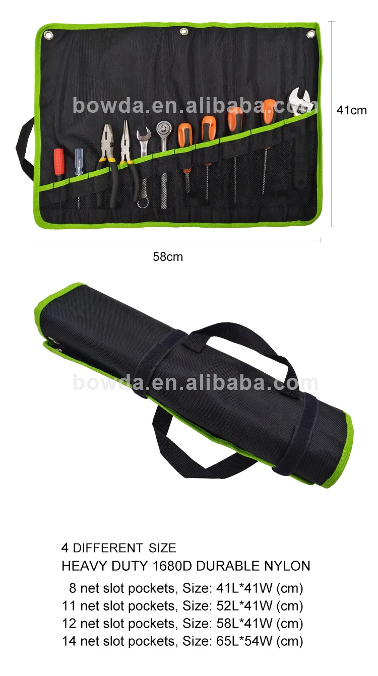 Canvas Riggers Tool Bag Dividers Custom Made Mini Rolling Tool Bag