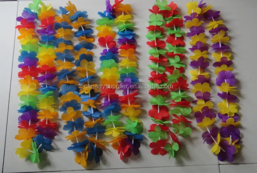 Graduation Hawaiian Flower Leis Cheap Plastic Hawaiian Decoration Flower Leis Garland Buy