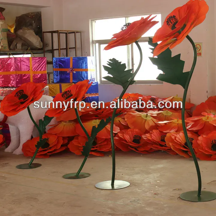 Giant Artificial Flower Buy Artificial Flower,Big Poppy Bloom,Artificial Bloom Product on
