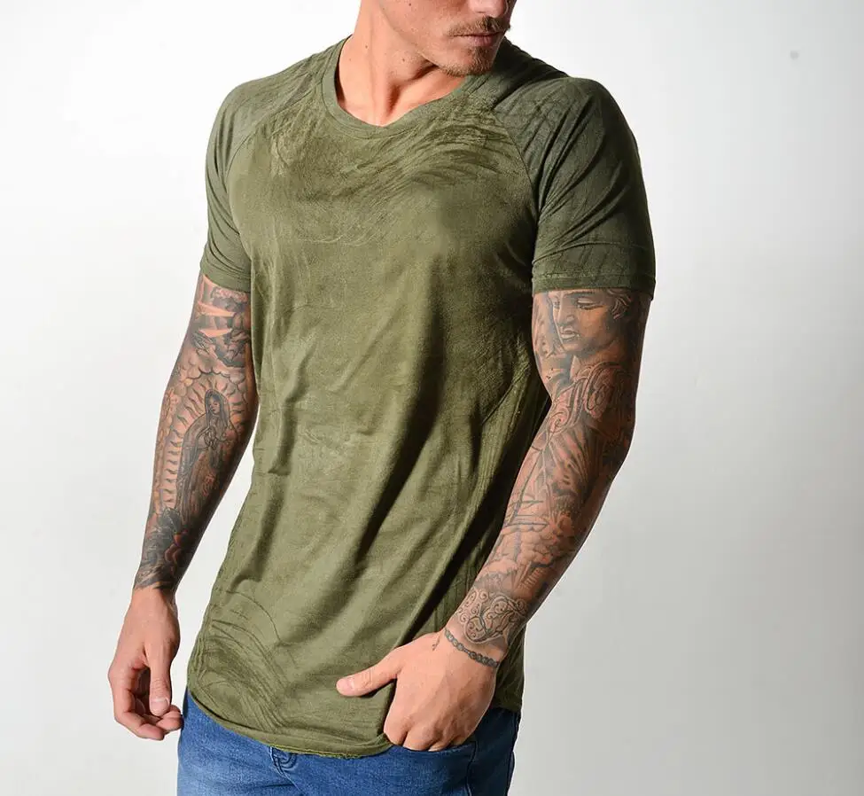 suede t shirt mens