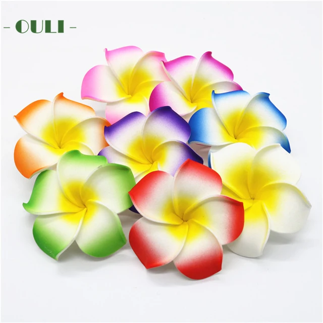 K1011 49cm Wholesale Artificial Foam Frangipani Plumeria Hair Clips