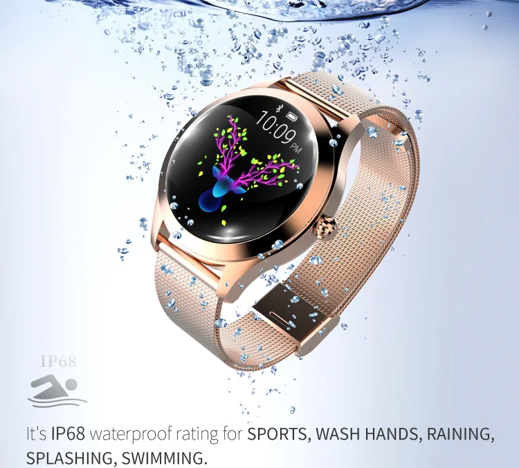 2021 High Quality Fashionable Round Screen Smart Watch KW10 For Ladies With CE Rohs