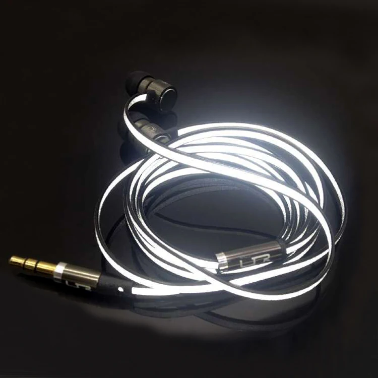 Reflective Earphone,Glowing Headphones Headset,Shiny And Light Earphones Wholesale Buy Shiny