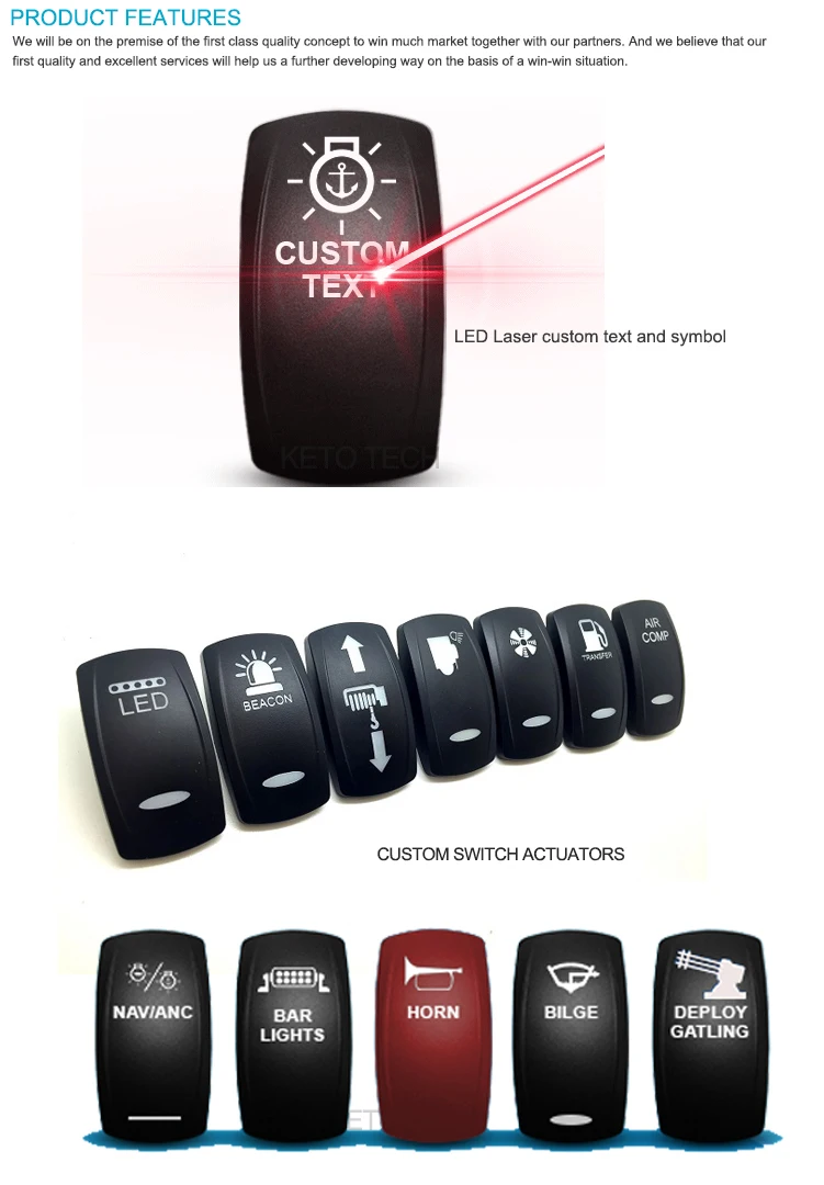 12v 20amp Waterproof Boat Marine Spst 5pin Auto T105 Rocker Switch