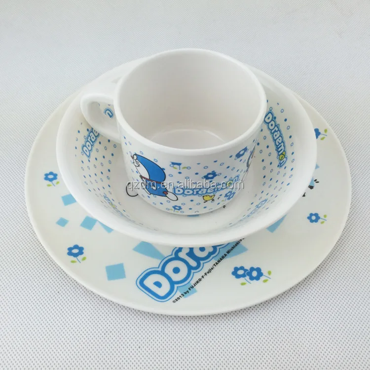 Custom printed Melamine Plate and Bowl and Cup for KIDS