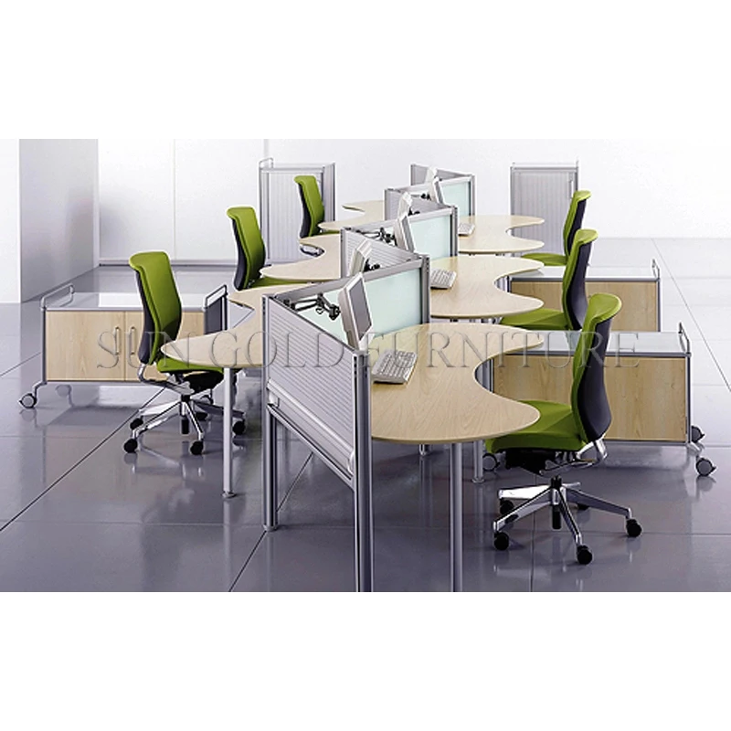 New Style Curved S Shape Workstation Office Desk Call Center Sz Workstation Office Desk Call Center Sz