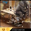 Beautiful soft furniture metal table legs elephant dining table CT006