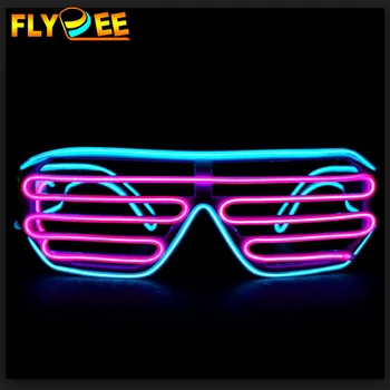 8 Modos LED Luz Glow Gafas Gafas de Sol Gafas Tonos para Club nocturno Fiesta ^