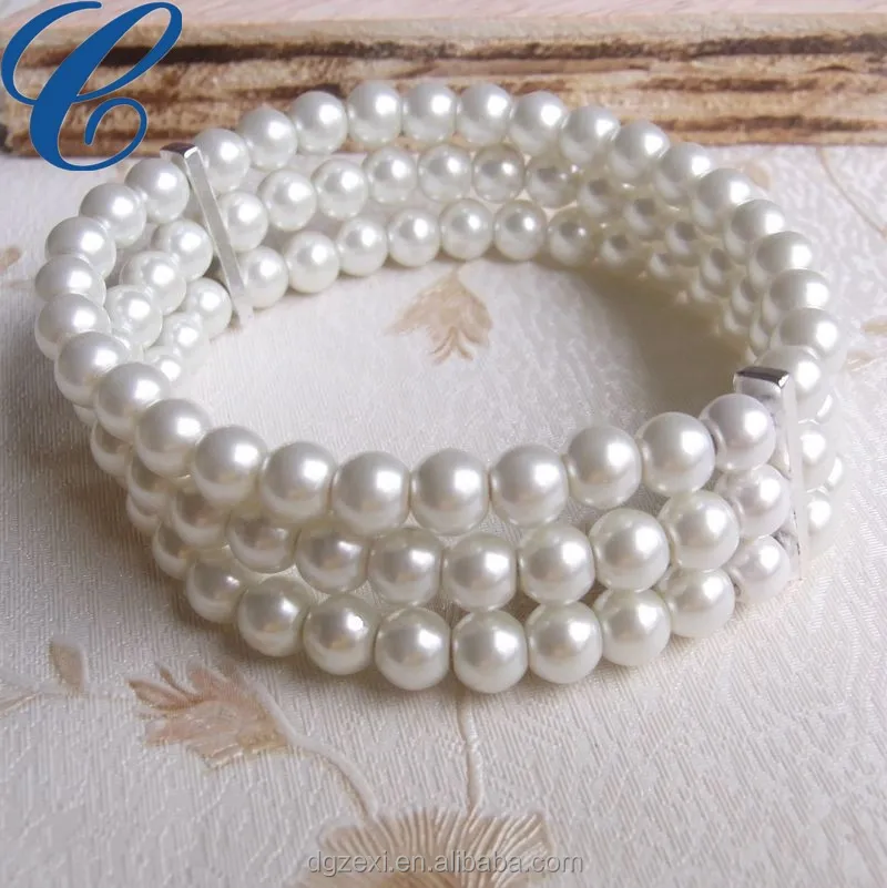 Imitation Fake Pearl Bracelet Whole Bulk Custom Imitation Fake Pearl Bracelet Whole Bulk Custom Oversea High Quality White