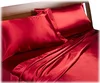 100% polyester wedding satin solid color bed sheets/ sheet set /bedding set