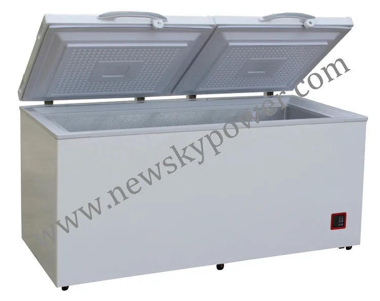 Dc12v 24v 300l 400l Solar Powered Deep Chest Solar Deep Freezer 12v