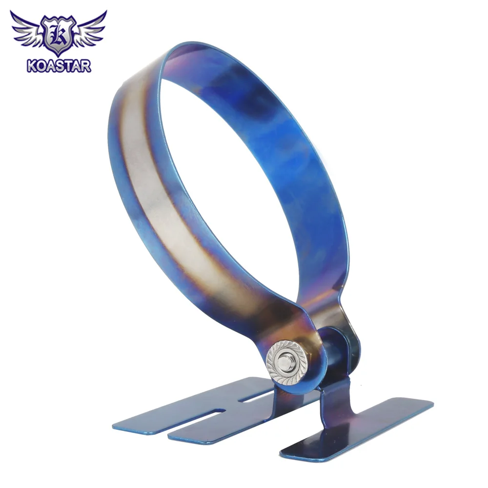 60mm Car Gauge Bracket Stainless Steel Titanium Blue Gauge Racing