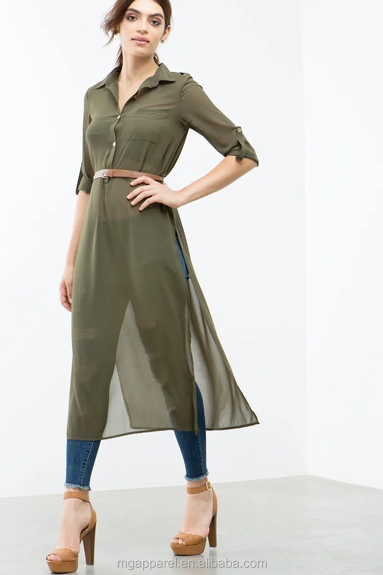 side slit long top
