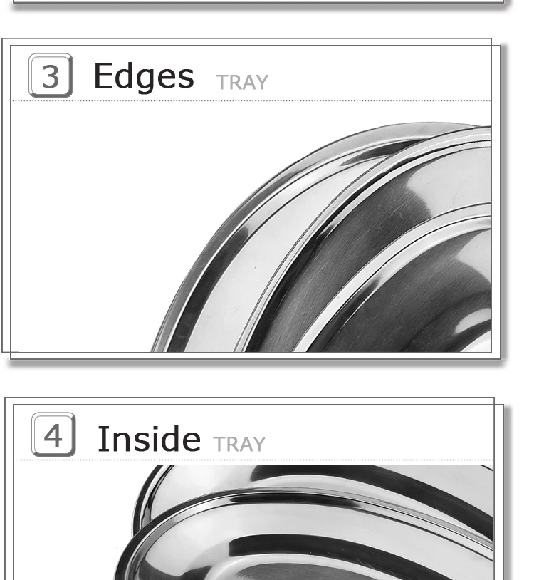 Factory Direct Customizable Stainless Steel Oval Serving Tray - Buy