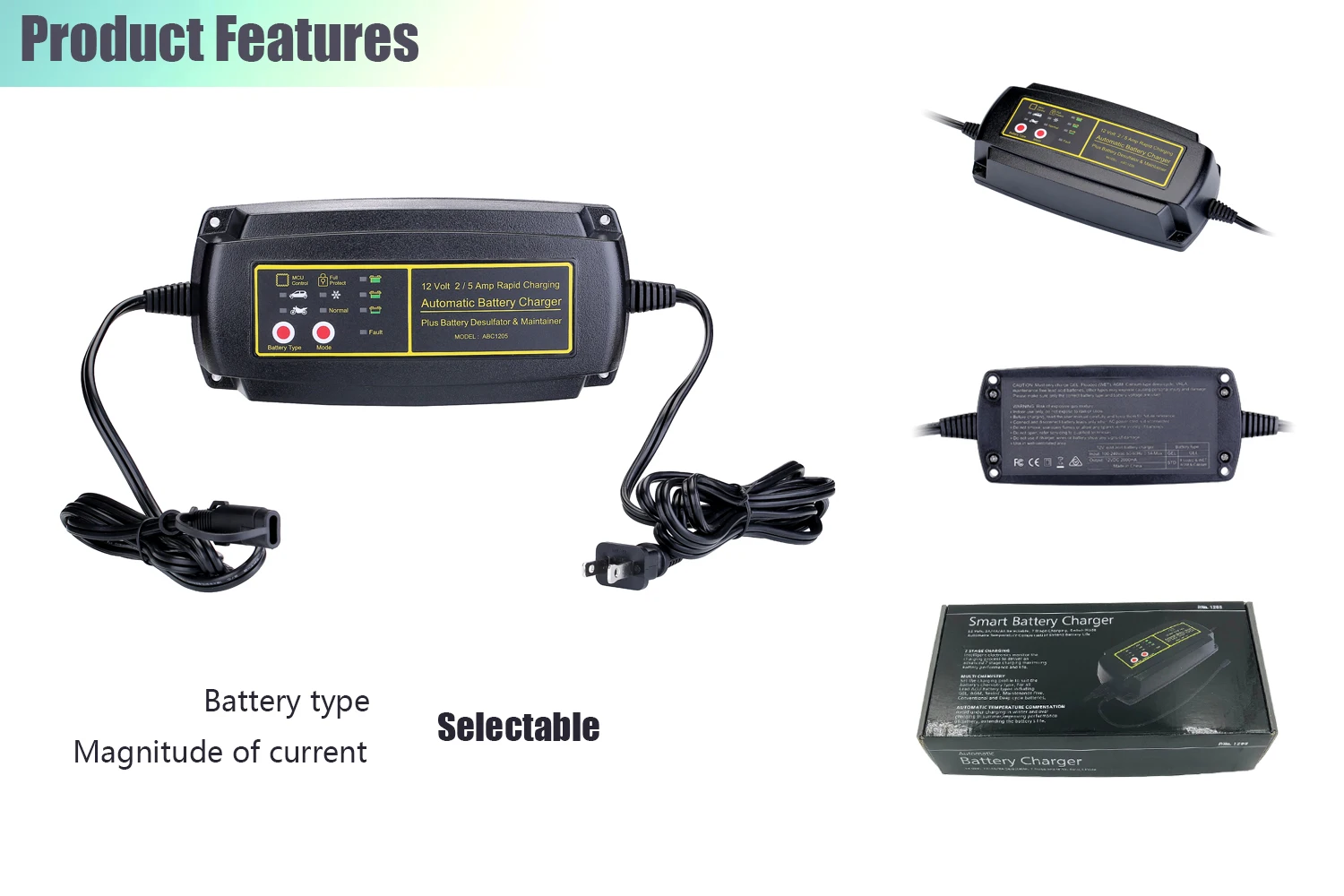 Portable Charger 2a 5a Ultimate Speed 12v Rohs Lead Acid Battery