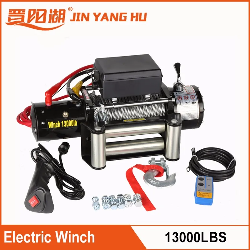 Fast Speed 12 Volt 4x4 12000lb Portable Electric Car Winch With Steel