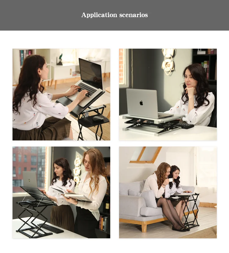 Converter Ergonomic Sit To Stand Desk Gas Spring Office Workstation Anti Fatigue Stand Up Down Desk Sit Stand Workstation