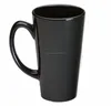 [ZIBO HAODE CERAMICS]Glazed tall plain black ceramic tea cups with customized logo souvenir mug