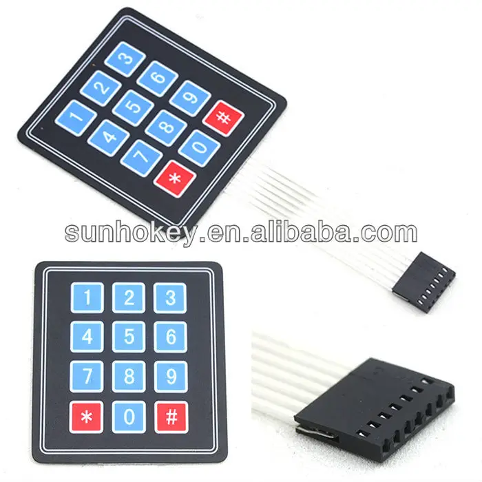 12 Key Membrane Switch Keyboard 4x3 Array Matrix keyboard Switch keypad