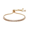 BR-187005 Hot Sale Crystal Rhinestone Chain Gold Plated Adjustable Bracelet Accessories For Women