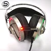 Gaming Headphone Vibration Function headset with microphone for computer Stereo Bass Earphone LED Light for PC Lapt
