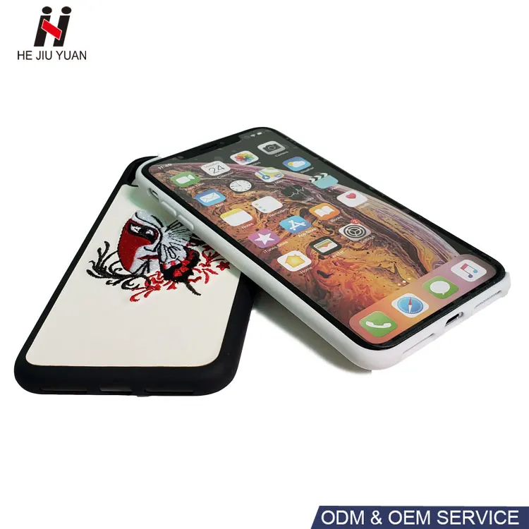 TPU PC Ethnic Style Embroidery Mobile Phone Case For iPhone X XR XS Max Case