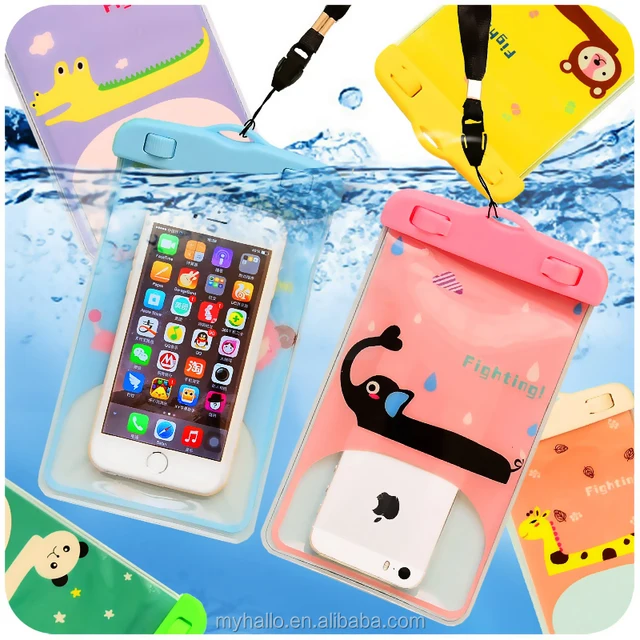 New cartoon PVC universal waterproof phone bag, cartoon waterproof phone case, cell phone dry bag
