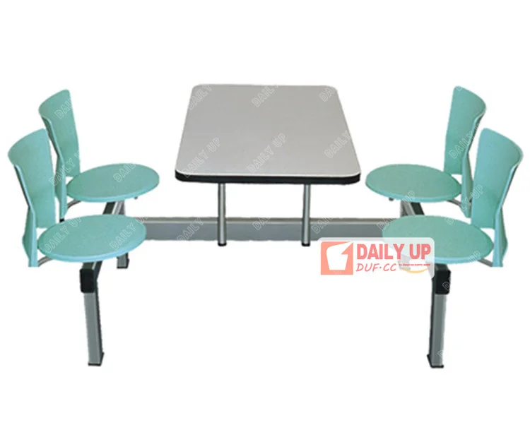 Supermarket Desk and Chair Dining Room Furniture Sets Table for Fast Food Restaurant 4 Seaters