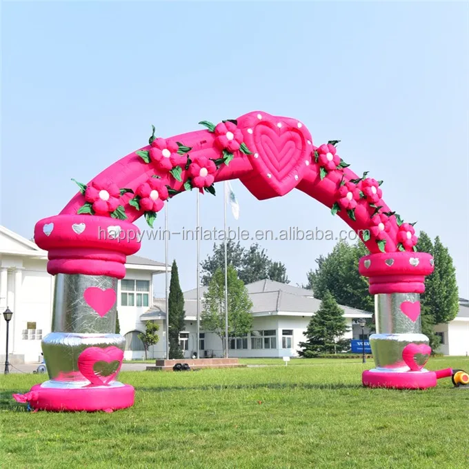 Colorful Inflatable Wedding Arch For Party,Heart Shaped Inflatable Arch