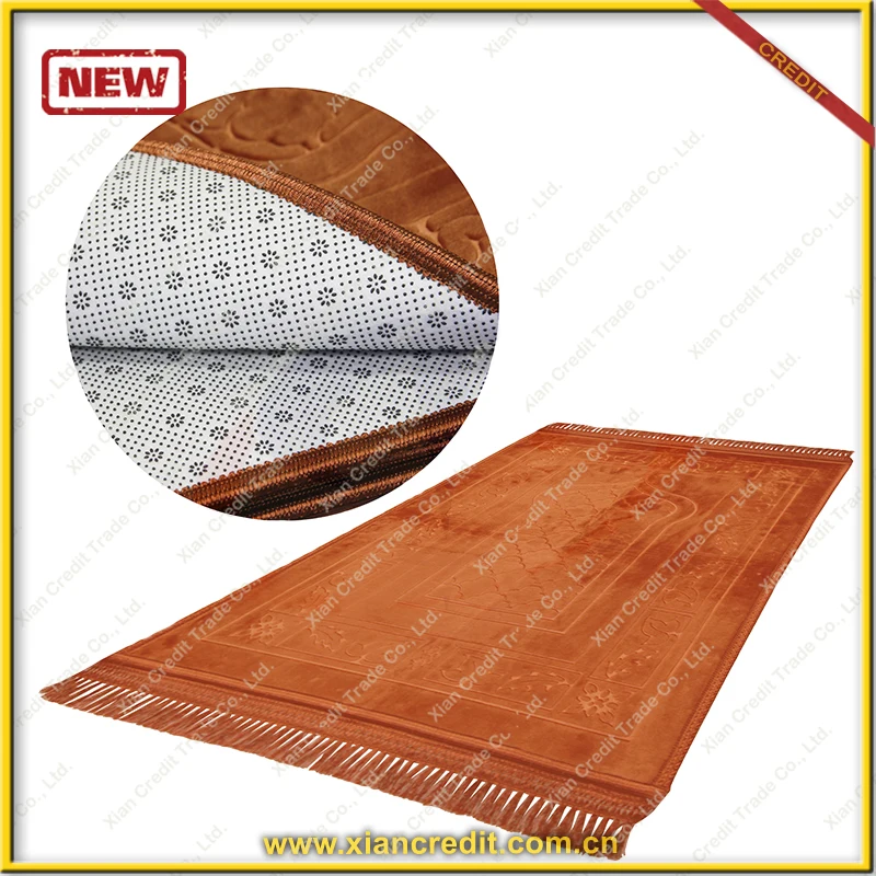 Islamic Anti Slip Mat Islam Prayer Mat Mosque Carpet Embossed Raschel