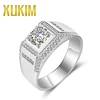 XMR095 Xukim Classic Diamond Engagement Ring 925 Sterling Silver Ring for Men Jewelry
