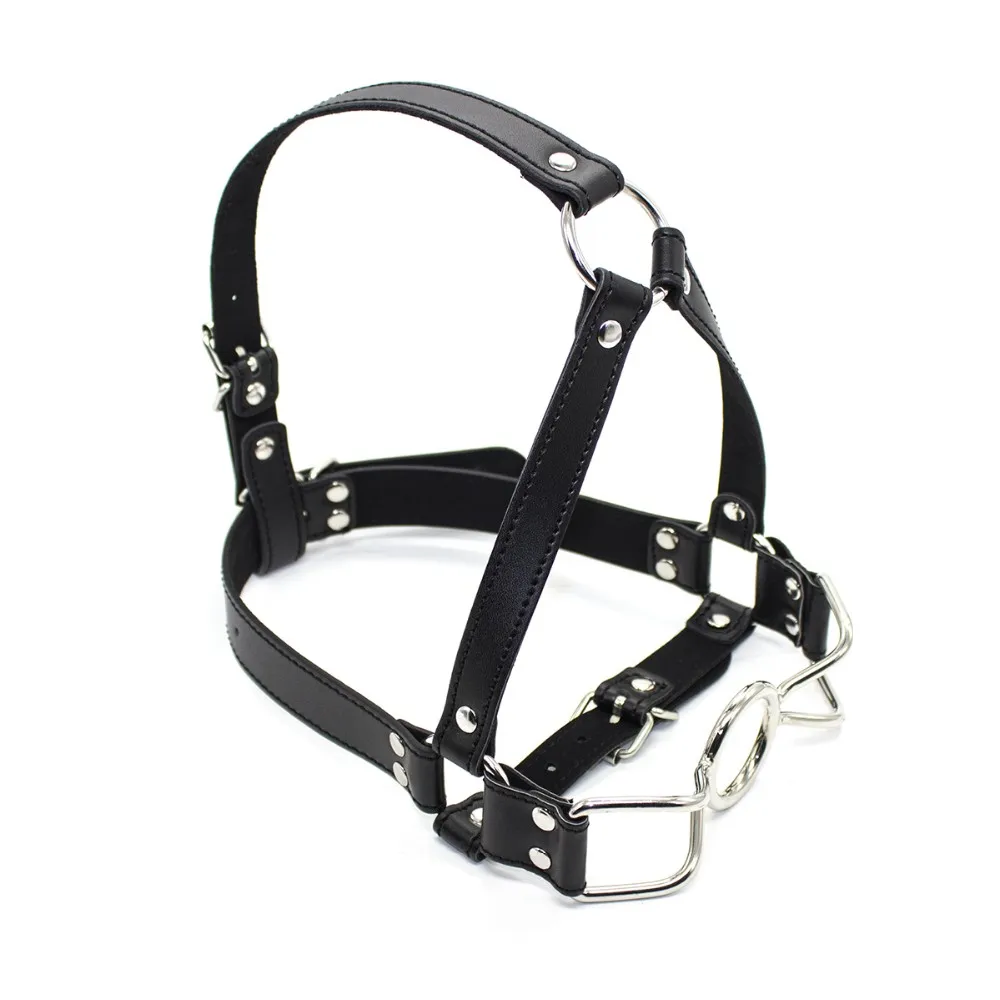 Metalen Spider Ring Gag Met Hoofd Slave Harness Neus Haak Mond Gags 3556