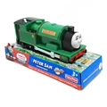 T0222 Electric Thomas and friend Peter sam with one carriage Trackmaster engine Motorized train Chinldren kids