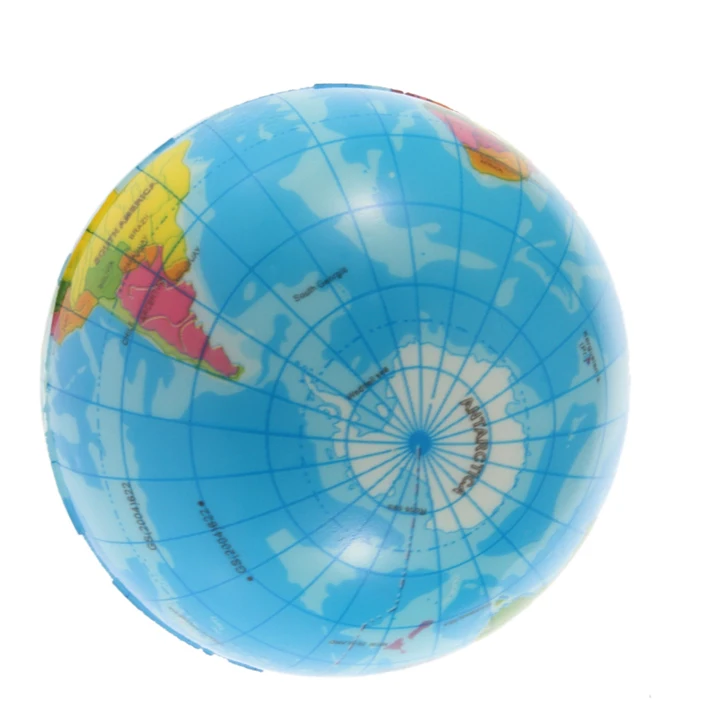 World Map Foam Earth Globe Stress Relief Human Bouncy Ball Inflatable ...