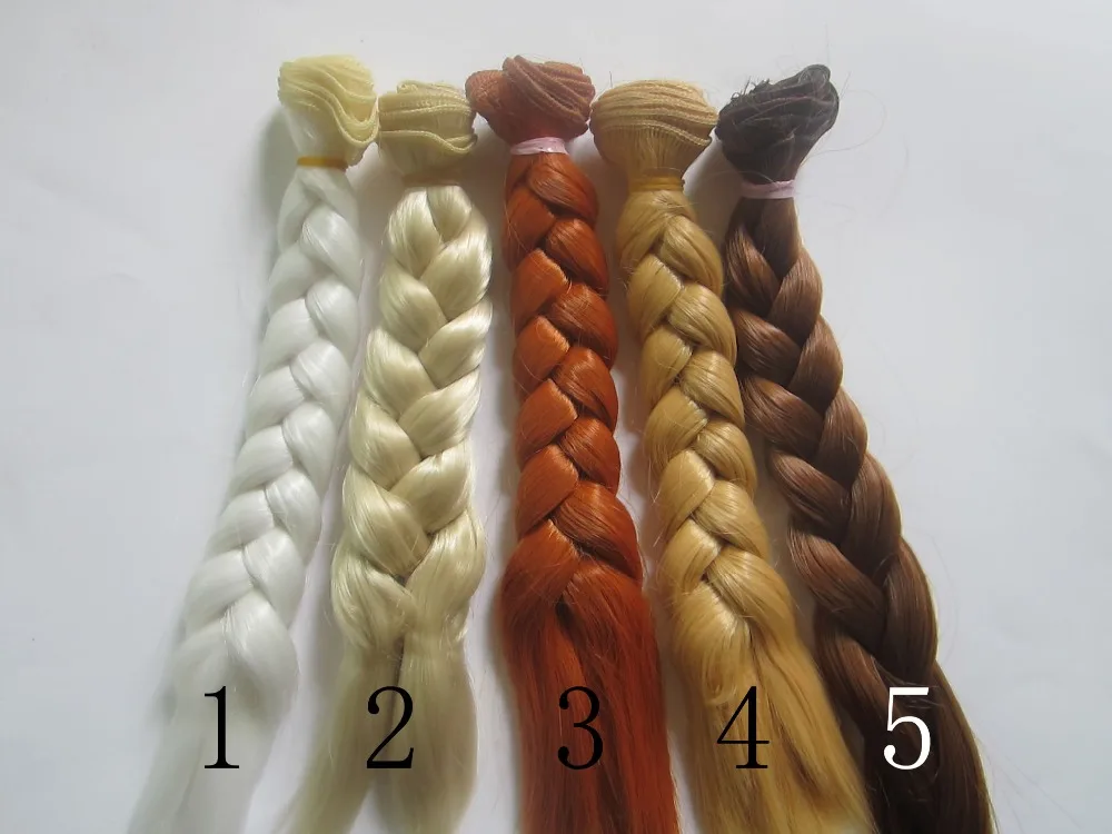 20 100CM Doll Wigs hair BJD SD DIY High temperature Wire Handmade Doll Braids Fapai White