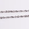 slap-up flat twisty stainless steel chain with lobster clasp