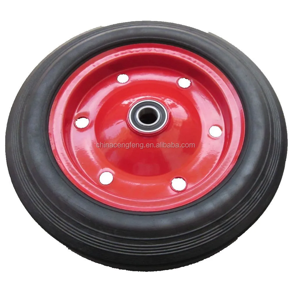 Steel Rim Hub 15" Inch Solid Rubber Tire Wheel Buy 15" Inch Solid