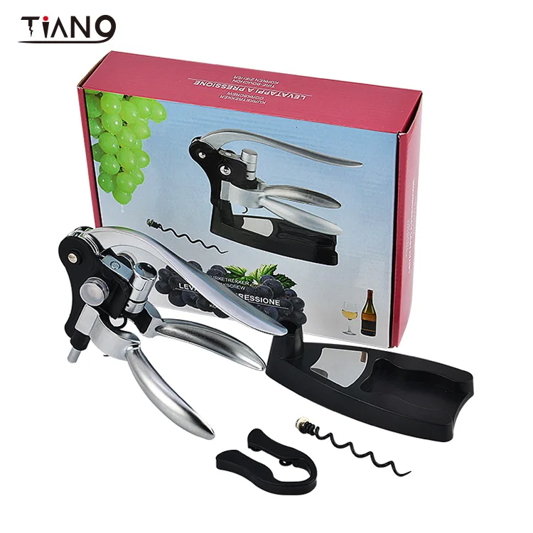 Best Rabbit Lever Style Corkscrew Wine Bottle Opener Gift Set With Foil