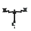 Dual HD LED monitor stand 2 arm holds two LCD screen TVdesk mount bracket flat