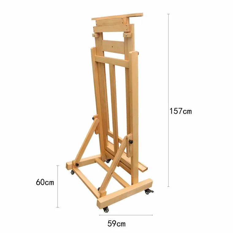 Wholesale Professional Wooden Material Floor Artist Easel For