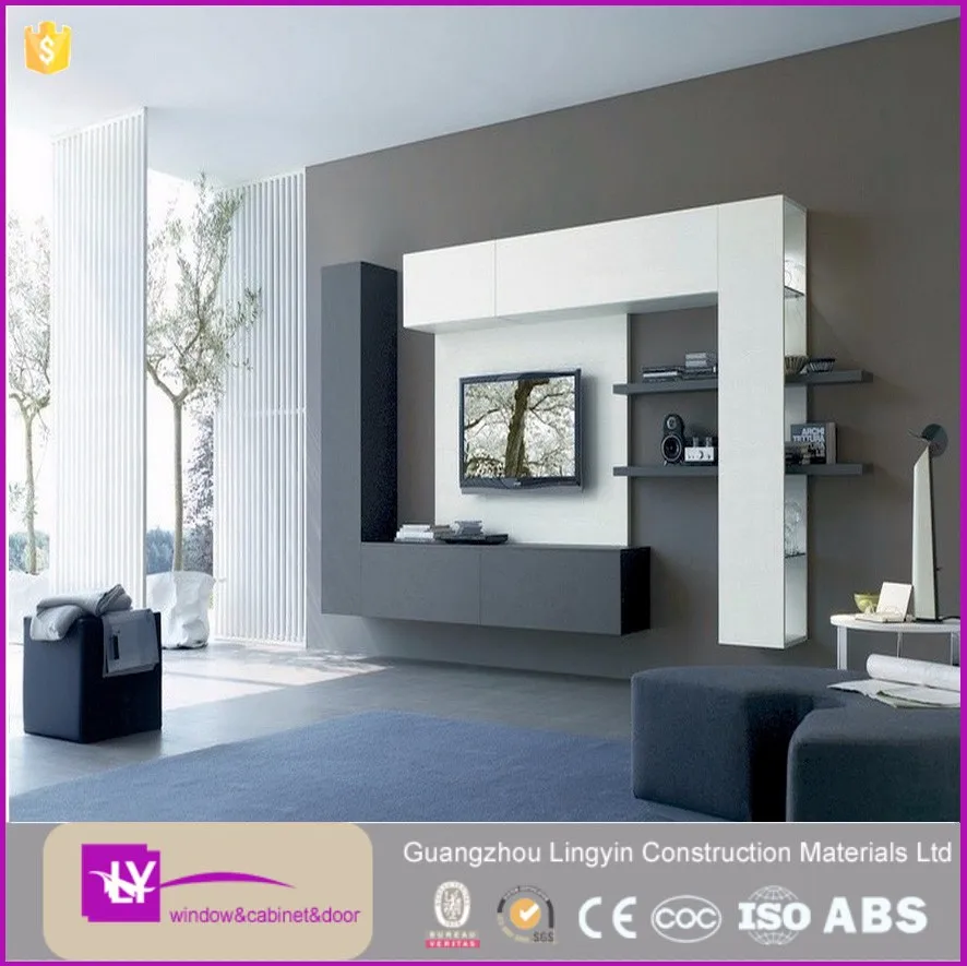 Design moderno mobile tv a parete compensato di 18mm lacca fissato ... Pareti design moderno